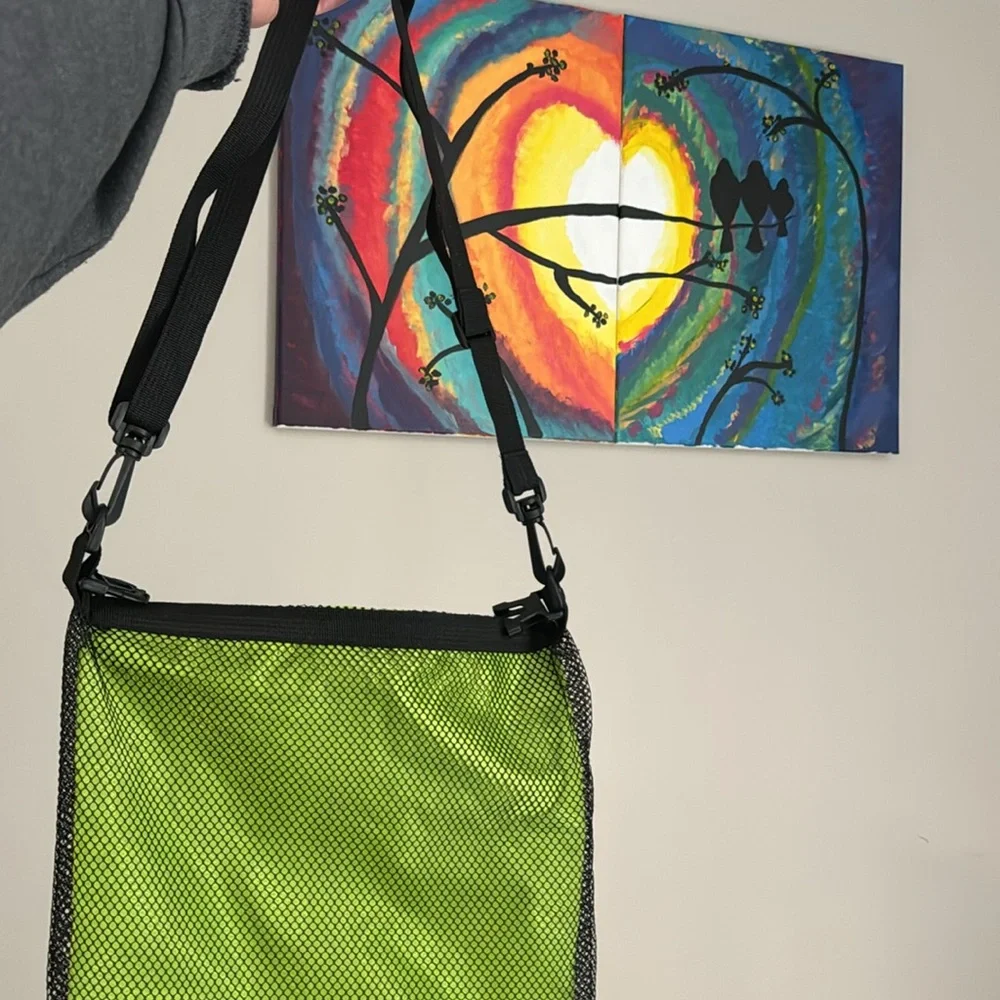 Green Mesh Beach Tote Bag
